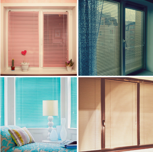 Фото установленных горизонтальных алюминиевых жалюзи в доме, офисе