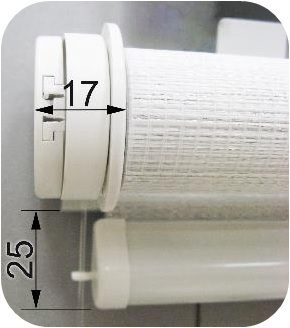 габариты системы, белого цвета Вал и утяжелитель День-Ночь СИСТЕМА MINI SET (Польша, основная система)